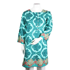 Women's Printed Lawn Kurti - Sea Green, Women's Fashion, Chase Value, Chase Value
