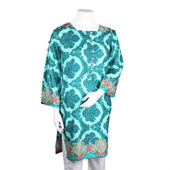 Women's Printed Lawn Kurti - Sea Green, Women's Fashion, Chase Value, Chase Value