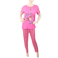 Women's 2 Piece Night Suit - Pink, Women, Night Suit, Chase Value, Chase Value