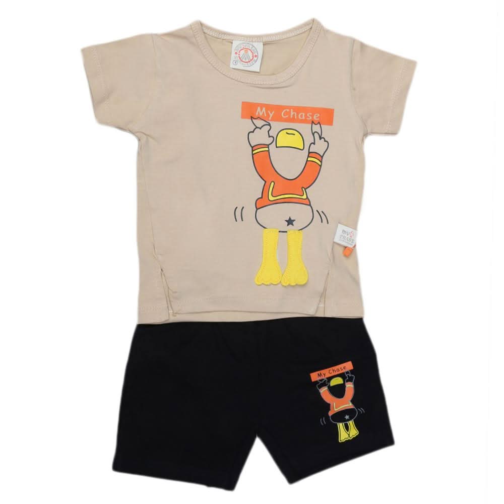 Newborn Boys Suits 2Pcs - Beige, Kids, New Born Boys Sets And Suits, Chase Value, Chase Value