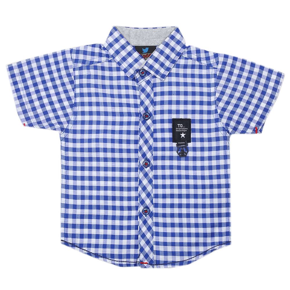 Boys Half Sleeves Casual Shirt - Navy Blue, Kids, Boys Shirts, Chase Value, Chase Value