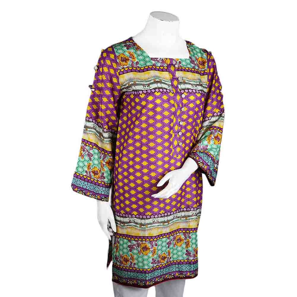 Women's Printed Lawn Kurti - Multi, Women's Fashion, Chase Value, Chase Value