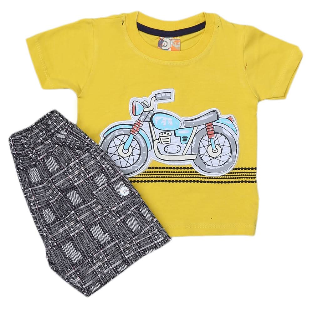 Newborn Boys Suits 2Pcs -Yellow, Kids, NB Boys Sets And Suits, Chase Value, Chase Value