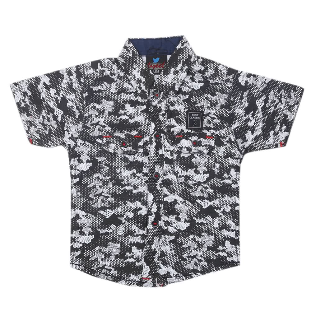 Boys Printed Casual Shirt - Black, Kids, Boys Shirts, Chase Value, Chase Value