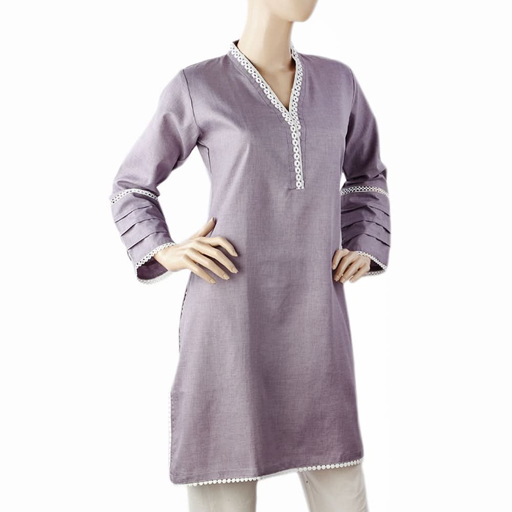 Women's Fancy Kurti - Light Purple, Women Ready Kurtis, Chase Value, Chase Value