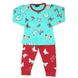 Girls Full Sleeves Suit - Cyan, Girls Suits, Chase Value, Chase Value