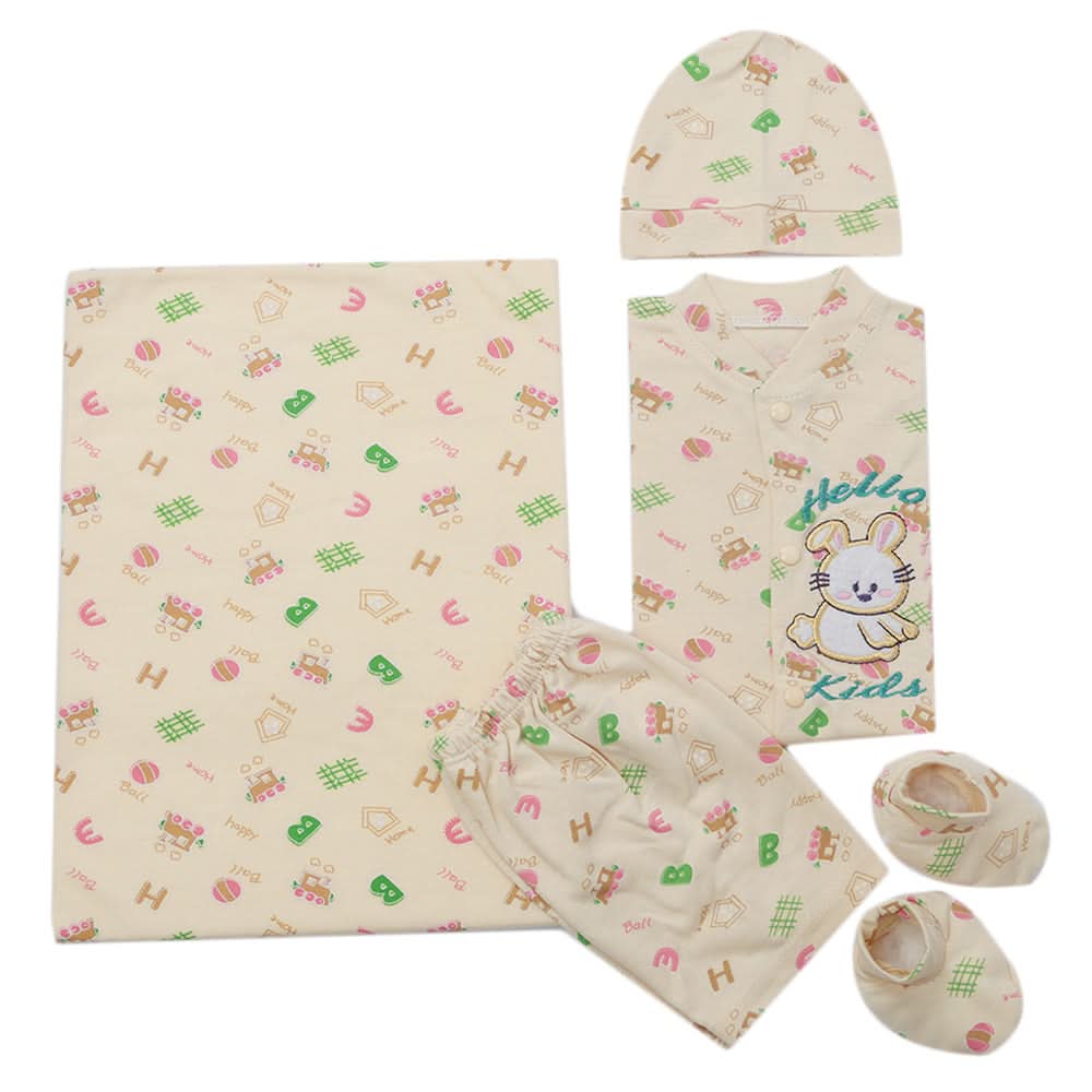 Newborn Suit 5pcs gift Sets - Fawn, Kids, Newborn Boys Sets And Suits, Chase Value, Chase Value