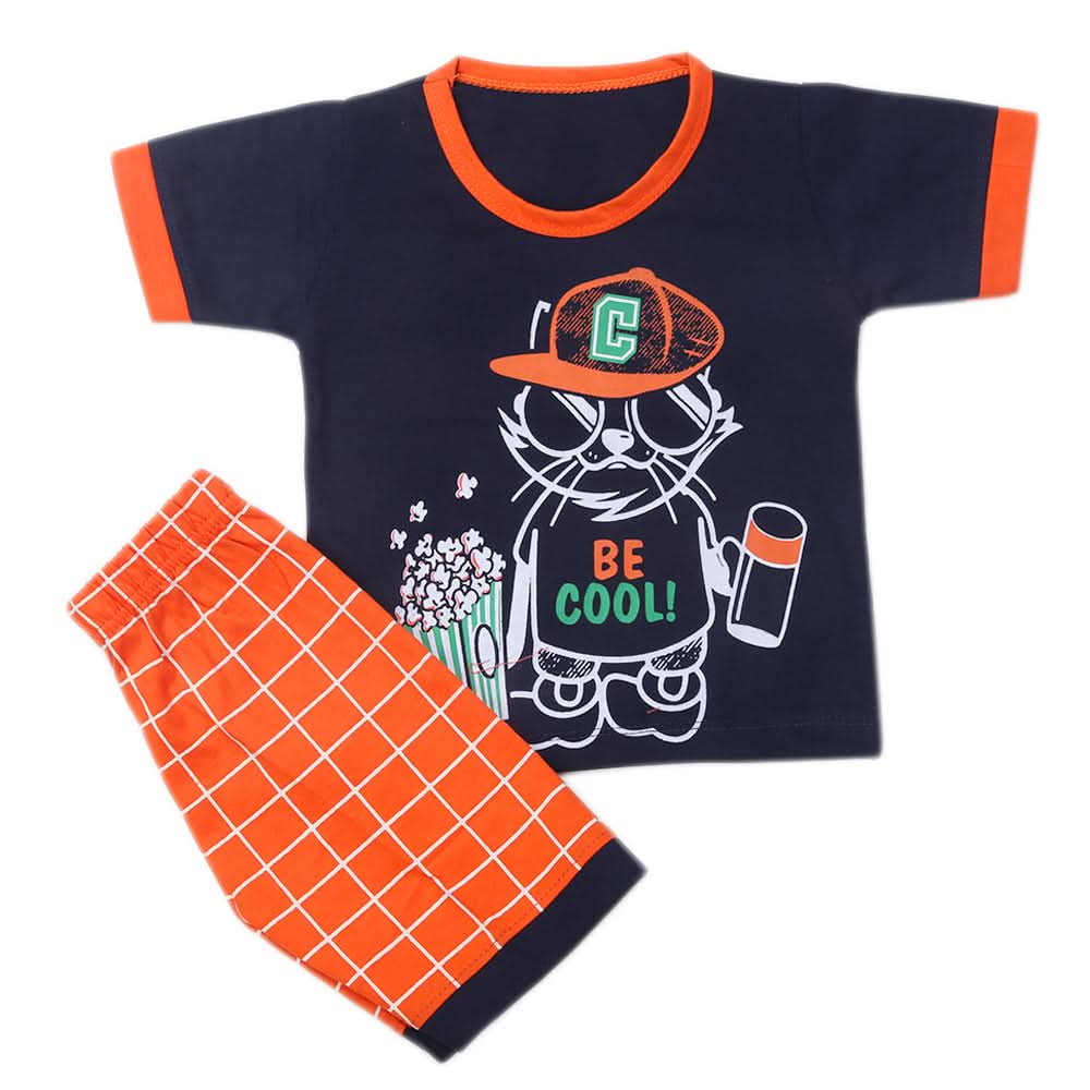 Boys Half Sleeves Suits - Navy Blue, Kids, Boys Sets And Suits, Chase Value, Chase Value