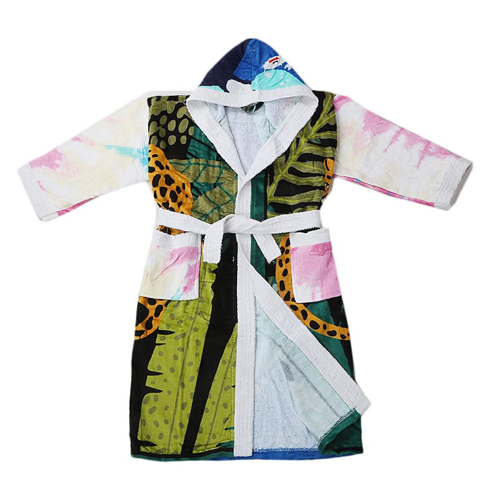 Kids Bathrobe Velour - Multi, Kids, Bath Accessories, Chase Value, Chase Value