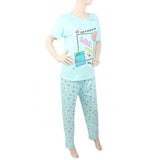 Women's 2 Piece Night Suit - Cyan, Women, Night Suit, Chase Value, Chase Value