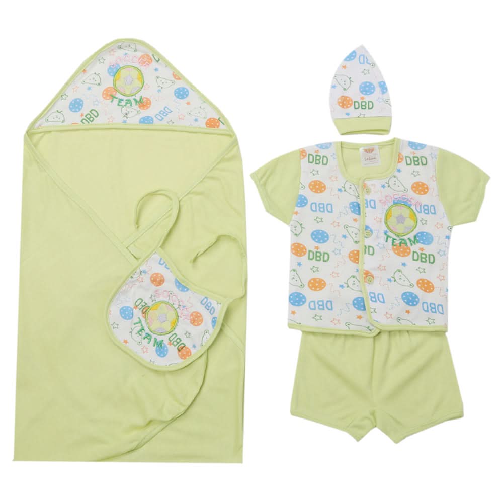 Newborn Suit 5pcs gift Sets - Light Green, Kids, Newborn Boys Sets And Suits, Chase Value, Chase Value