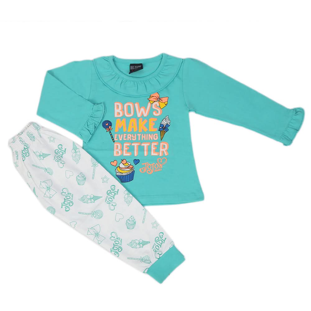 Girls Full Sleeves Suit - Sea Green, Girls Suits, Chase Value, Chase Value