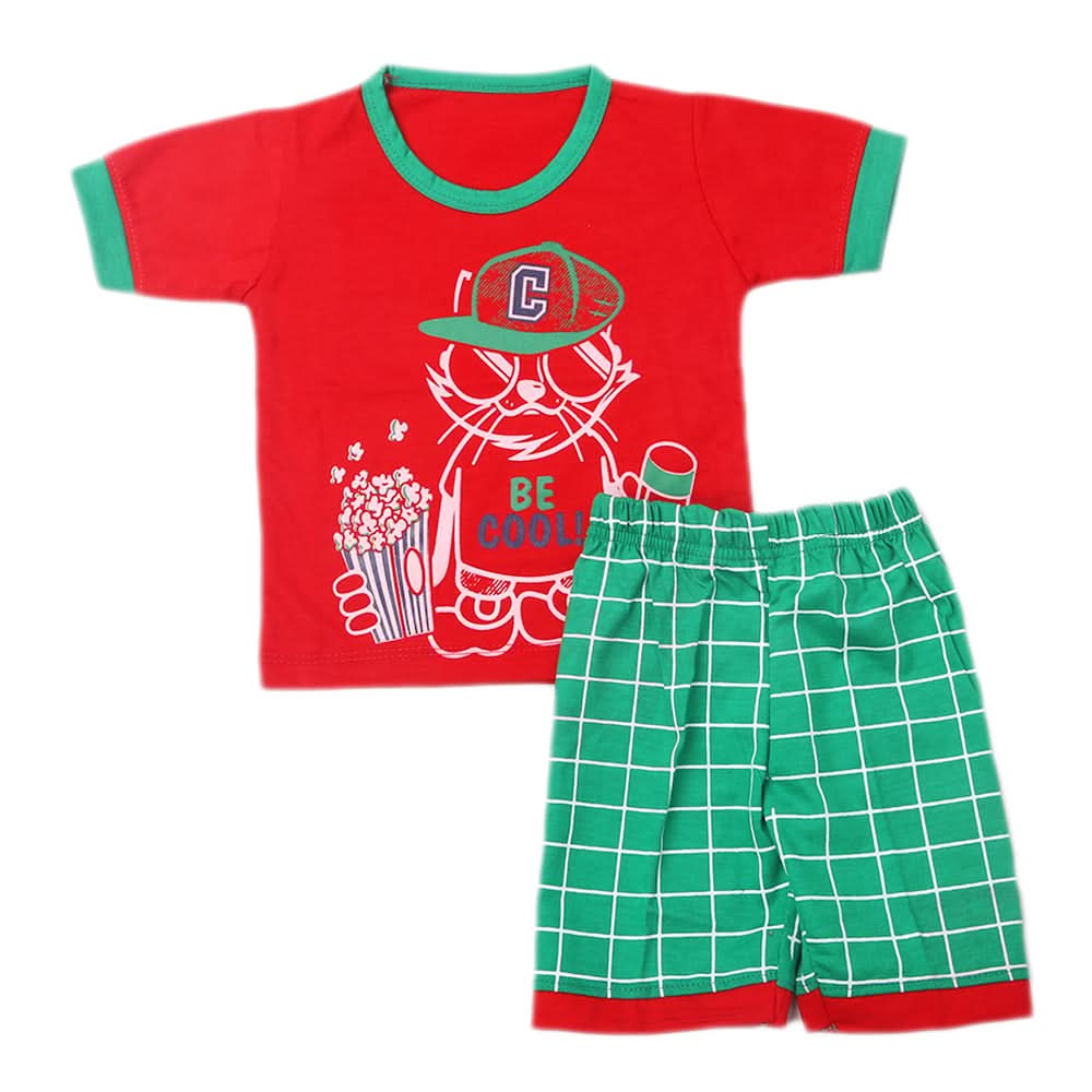 Boys Half Sleeves Suits - Red, Kids, Boys Sets And Suits, Chase Value, Chase Value