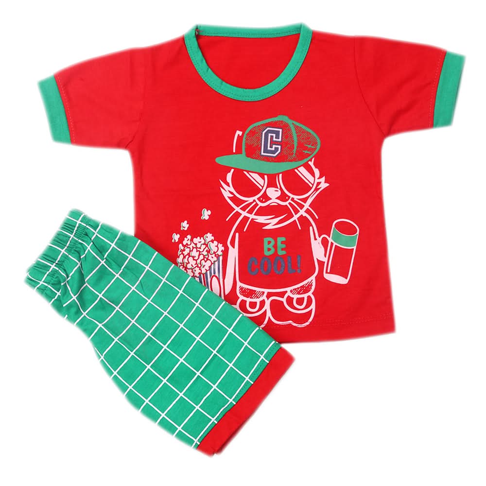 Boys Half Sleeves Suits - Red, Kids, Boys Sets And Suits, Chase Value, Chase Value