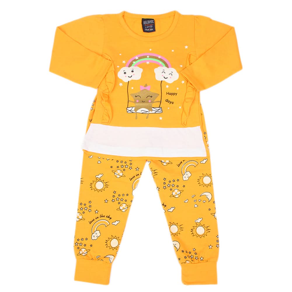 Girls Full Sleeves Suit - Yellow, Girls Suits, Chase Value, Chase Value