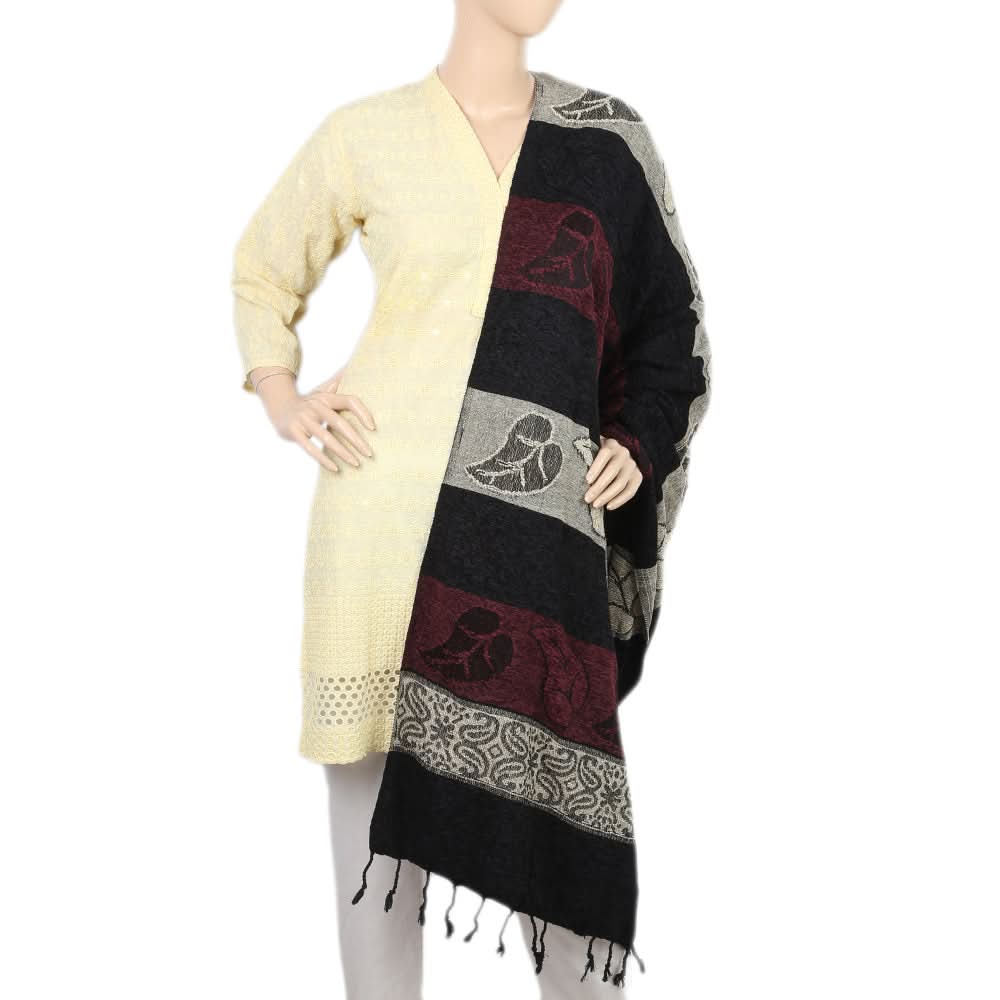 Women's Velvet  Shawl - Black, Women, Shawls And Scarves, Chase Value, Chase Value
