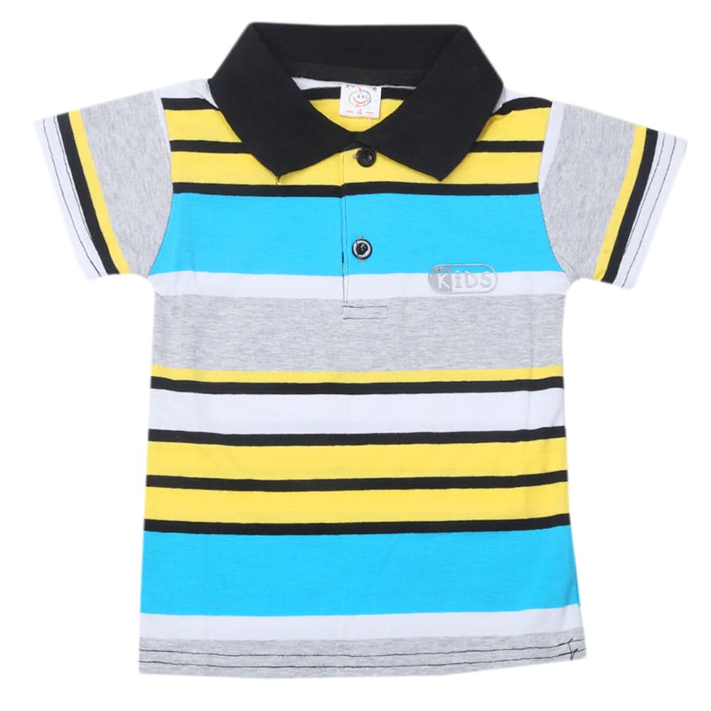 Boys Yarn Dyed T-Shirt - Multi, Kids, Boys T-Shirts, Chase Value, Chase Value
