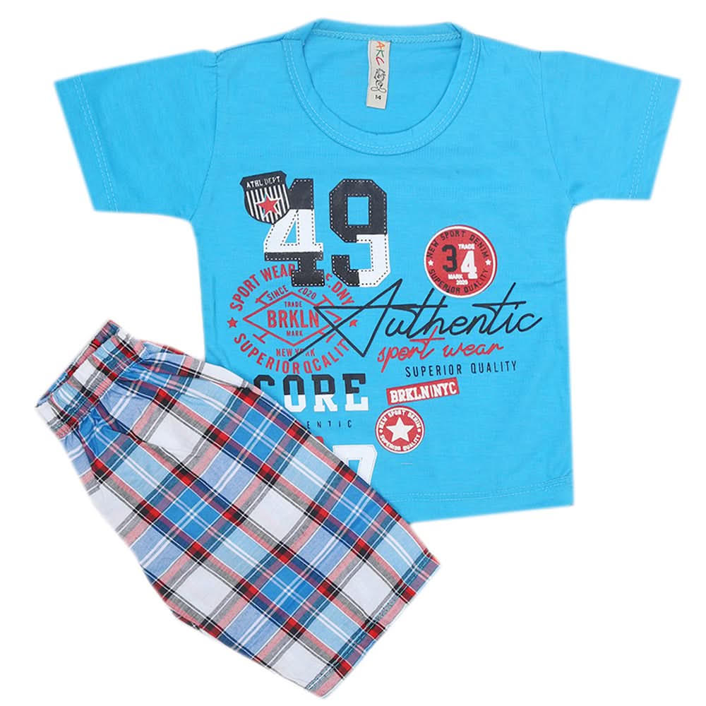 Boys Half Sleeves Suit - Blue, Kids, Boys Sets And Suits, Chase Value, Chase Value