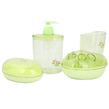 Bathroom Toiletries Set 4 Pcs 6212 - Green, Home & Lifestyle, Storage Boxes, Chase Value, Chase Value