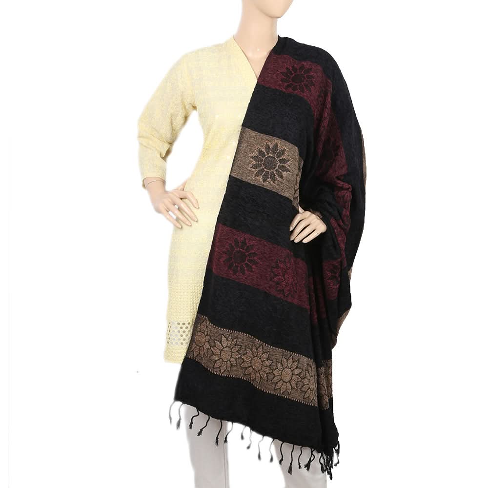 Women's Velvet  Shawl - Black, Women, Shawls And Scarves, Chase Value, Chase Value