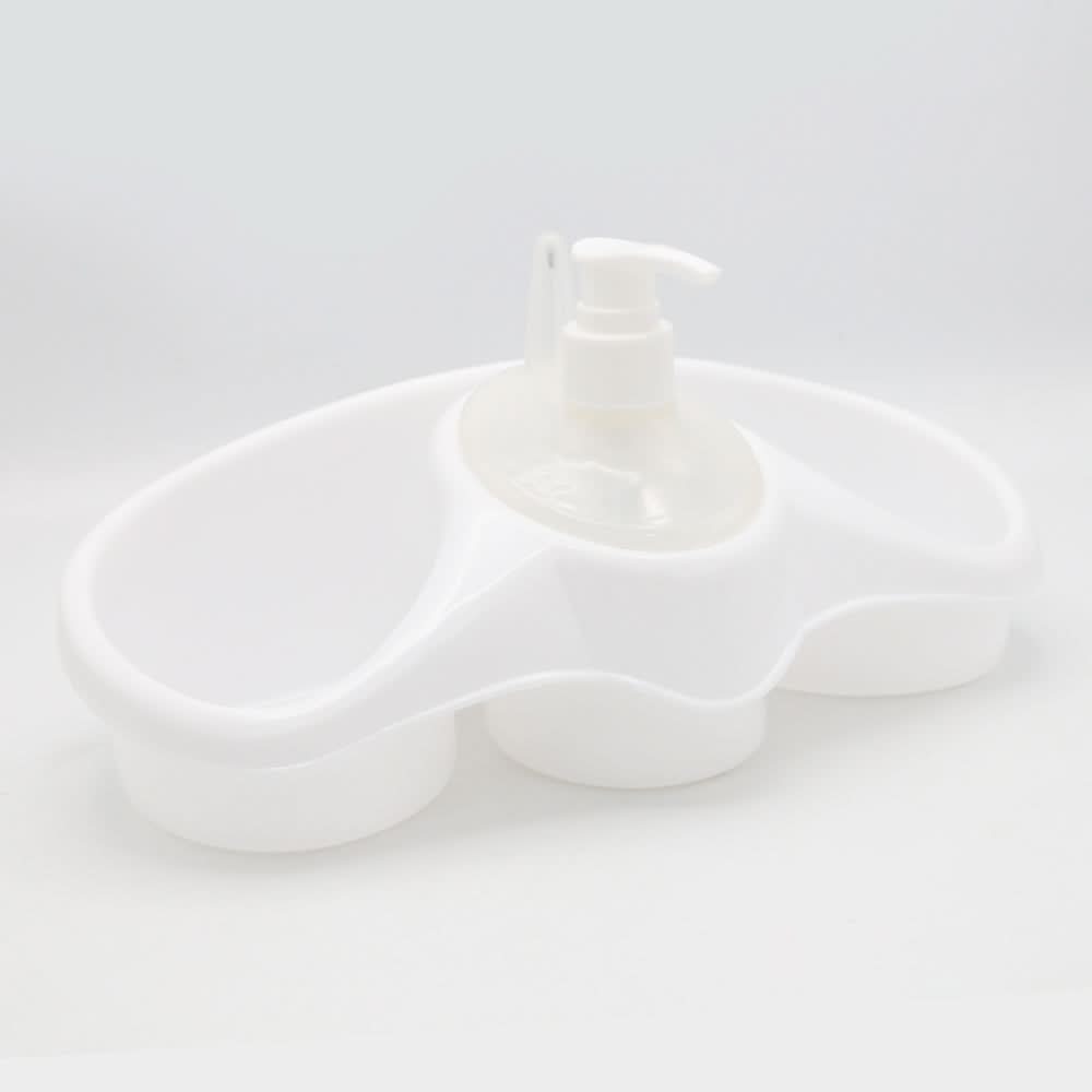 Sponge Holder With Soap Dispenser - White, Home & Lifestyle, Accessories, Chase Value, Chase Value