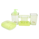 Bathroom Toiletries Set 4 Pcs 6206 - Green, Home & Lifestyle, Storage Boxes, Chase Value, Chase Value