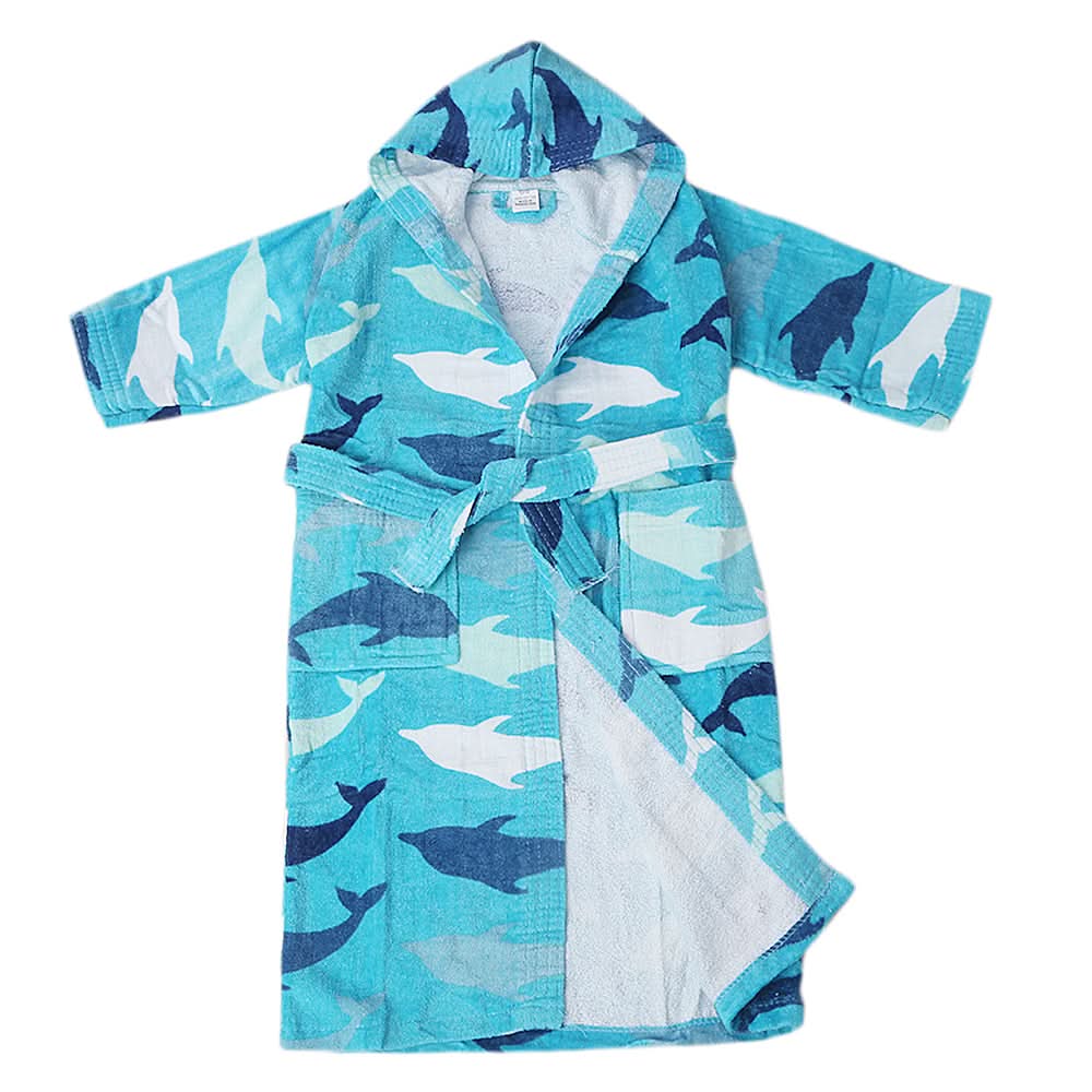 Kids Bathrobe Velour - Multi, Kids, Bath Accessories, Chase Value, Chase Value