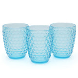 Acrylic Diamond Glass 250ml Pack Of 3 - Blue, Home & Lifestyle, Glassware & Drinkware, Chase Value, Chase Value