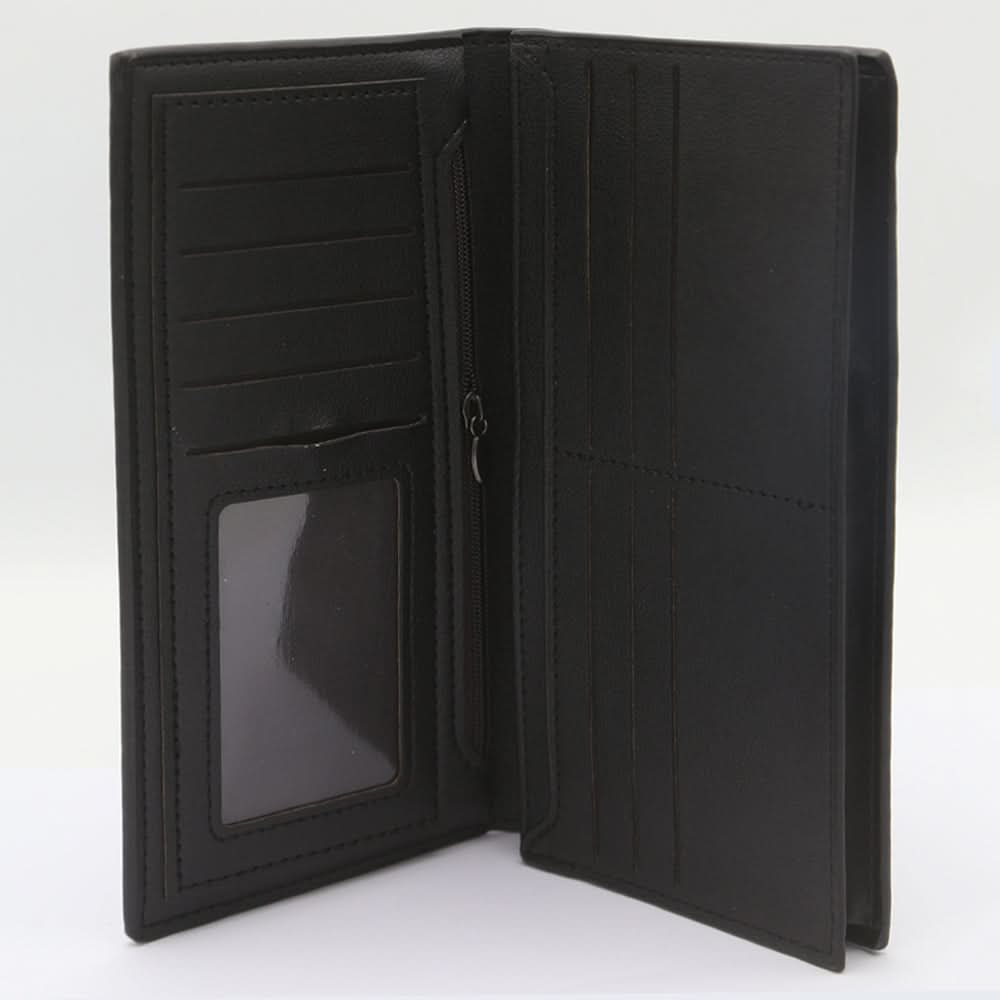 Men's Check Book Wallet - Black, Men, Wallets, Chase Value, Chase Value