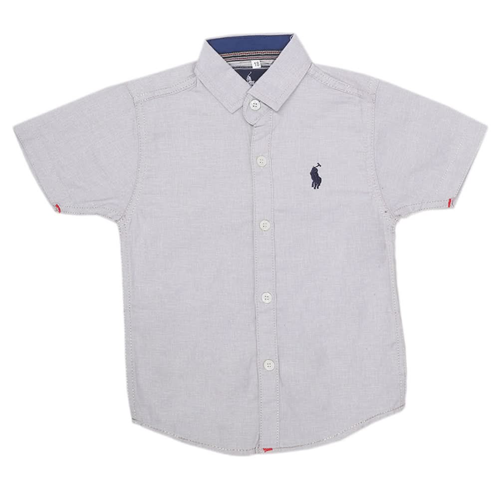 Boys Half Sleeves Casual Shirt - Light Grey, Kids, Boys Shirts, Chase Value, Chase Value