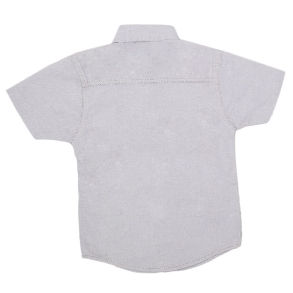 Boys Half Sleeves Casual Shirt - Light Grey, Kids, Boys Shirts, Chase Value, Chase Value