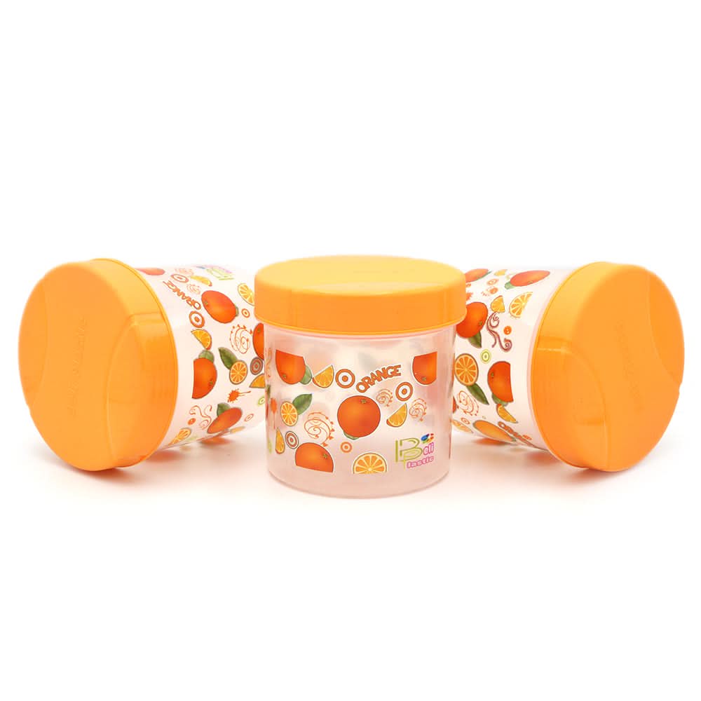 Plastic Jar 3 Piece Set Small - Peach, Home & Lifestyle, Storage Boxes, Chase Value, Chase Value