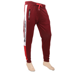 Men's Fancy Zip Trousers - Maroon, Men, Lowers And Sweatpants, Chase Value, Chase Value