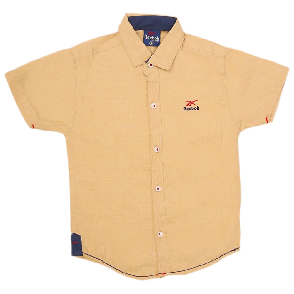 Boys Half Sleeves Casual Shirt - Mustard, Kids, Boys Shirts, Chase Value, Chase Value