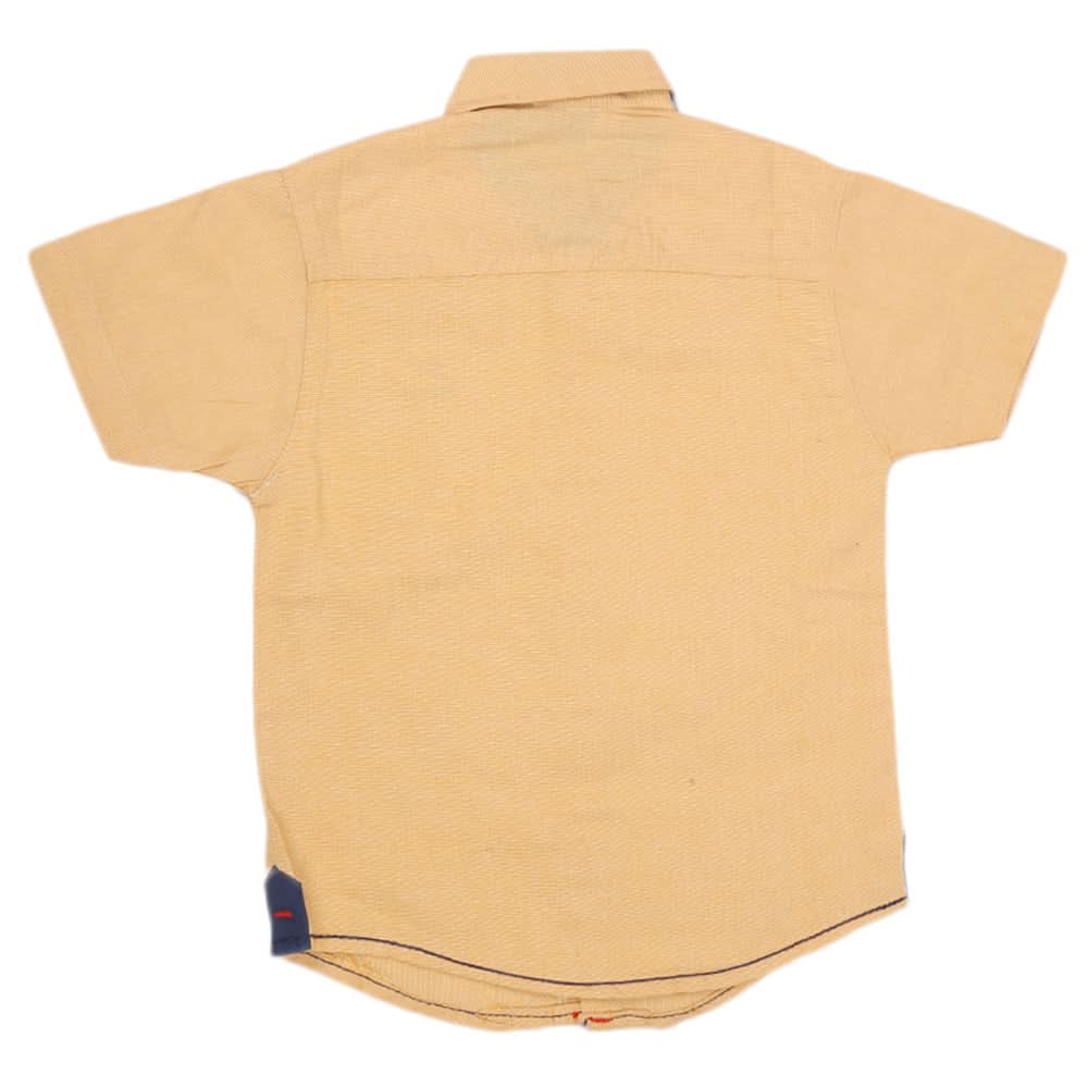 Boys Half Sleeves Casual Shirt - Mustard, Kids, Boys Shirts, Chase Value, Chase Value