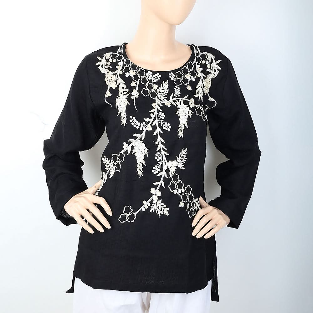 Women's Embroidered Top - Black, Women, T-Shirts And Tops, Chase Value, Chase Value