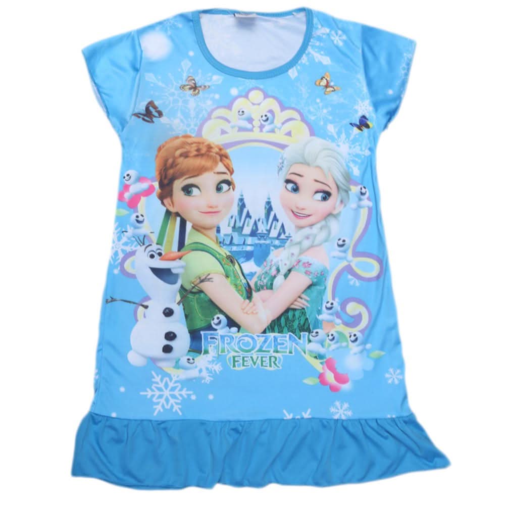 Girls Character Frock- Light Blue, Kids, Girls Frocks, Chase Value, Chase Value