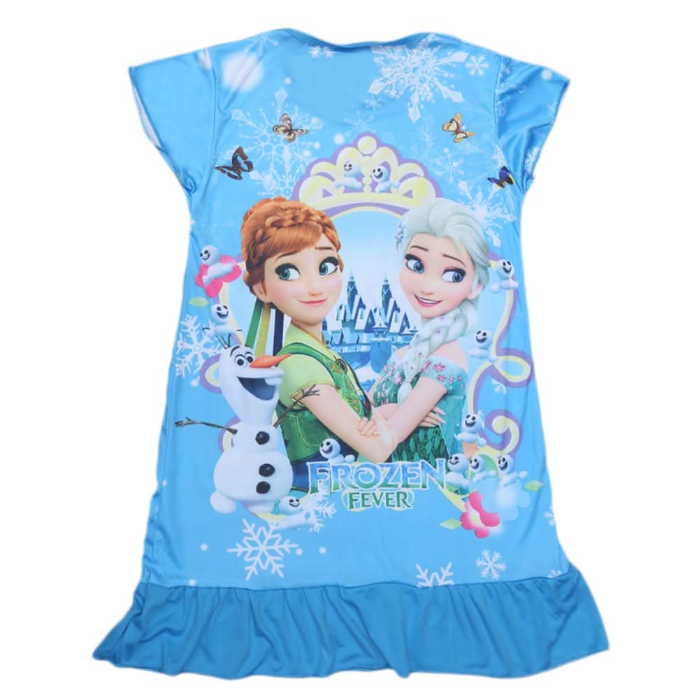 Girls Character Frock- Light Blue, Kids, Girls Frocks, Chase Value, Chase Value