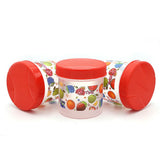 Plastic Jar 3 Piece Set Small - Red, Home & Lifestyle, Storage Boxes, Chase Value, Chase Value