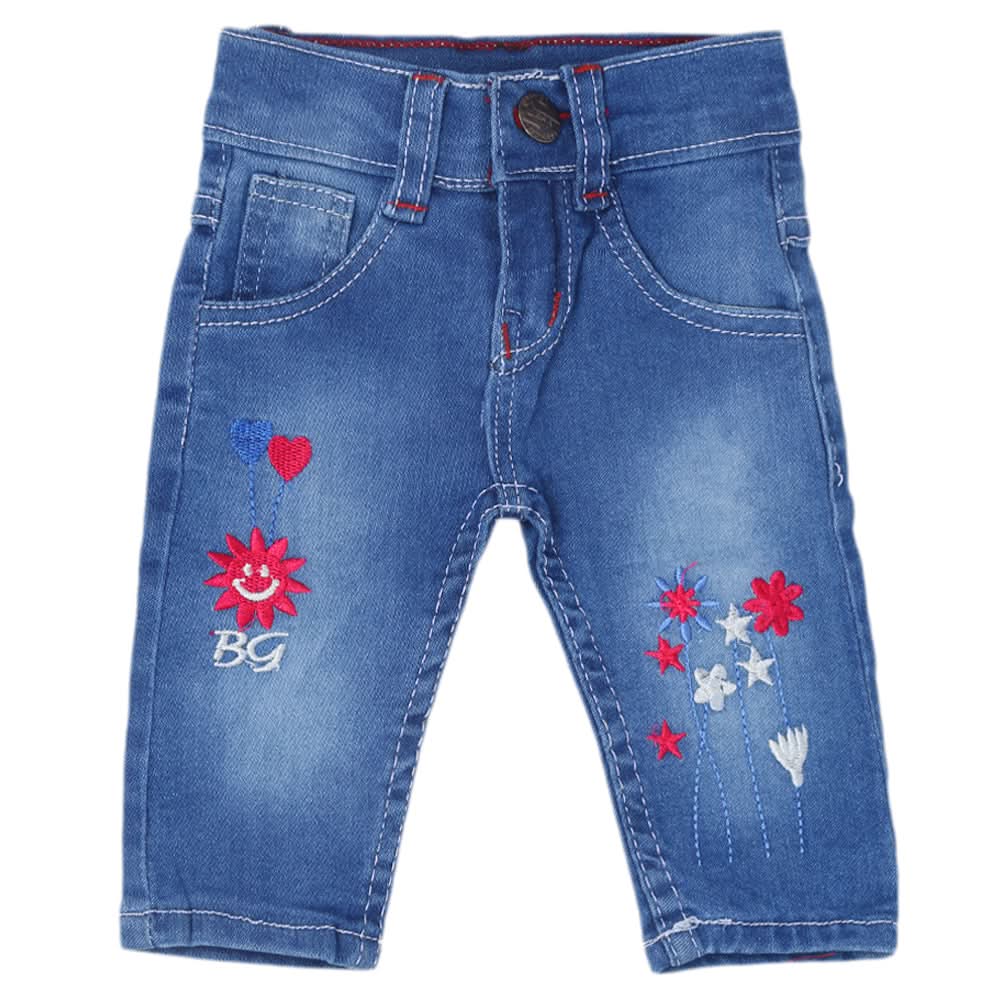 Newborn Girls Denim Pant - Blue, Kids, Newborn Girls Shorts Skirts And Pants, Chase Value, Chase Value