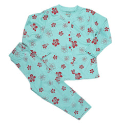 Girls Sleeping Suit - Cyan, Kids, Girls Sets And Suits, Chase Value, Chase Value