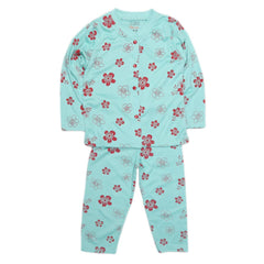 Girls Sleeping Suit - Cyan, Kids, Girls Sets And Suits, Chase Value, Chase Value