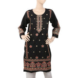 Women's Full Embroidered Kurti - Black, Women, Ready Kurtis, Chase Value, Chase Value