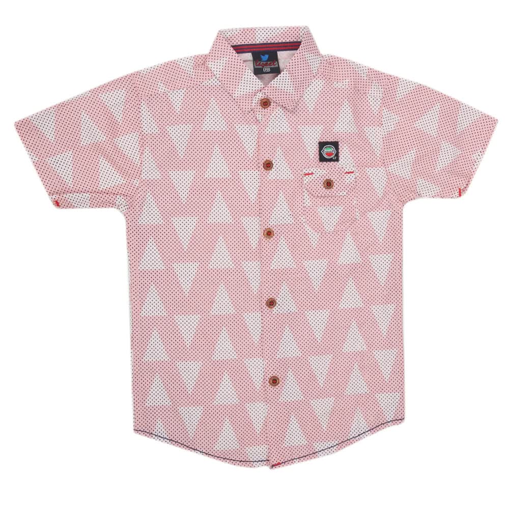 Boys Printed Casual Shirt - Peach, Kids, Boys Shirts, Chase Value, Chase Value