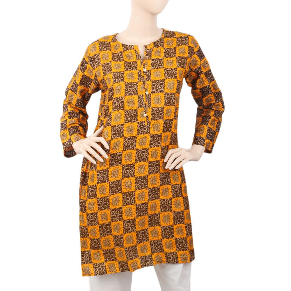 Women's Kurti - Mustard, Women, Ready Kurtis, Chase Value, Chase Value