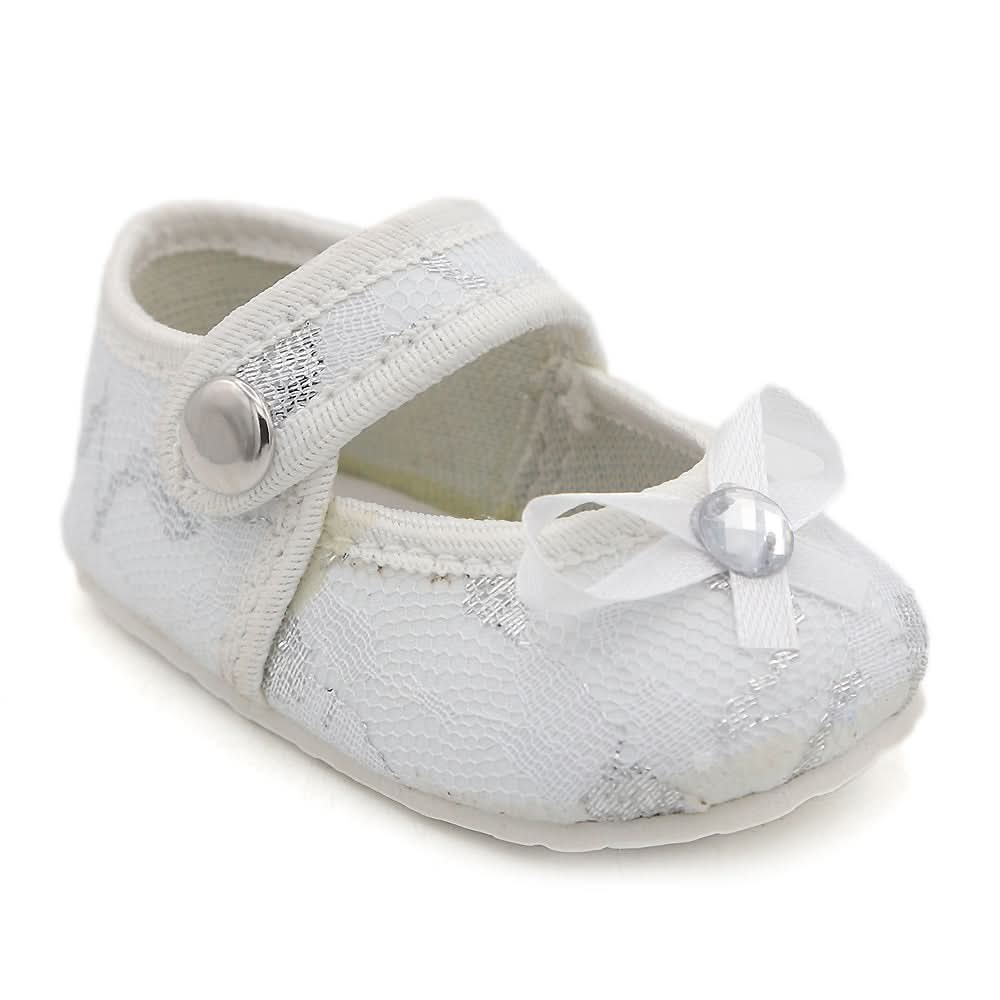 Newborn Girls Net Pumps - White, Kids, NB Shoes And Socks, Chase Value, Chase Value