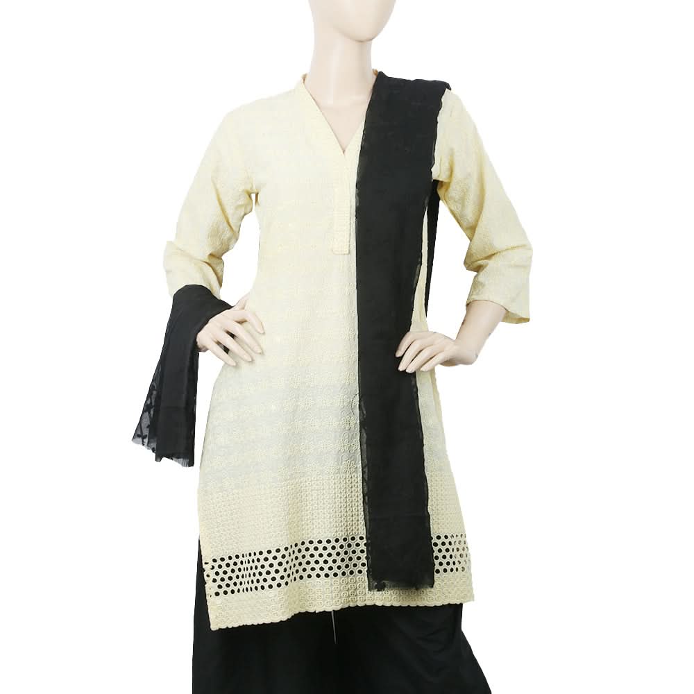 Women's Embroidered Dupatta - Black, Women, Dupatta, Chase Value, Chase Value