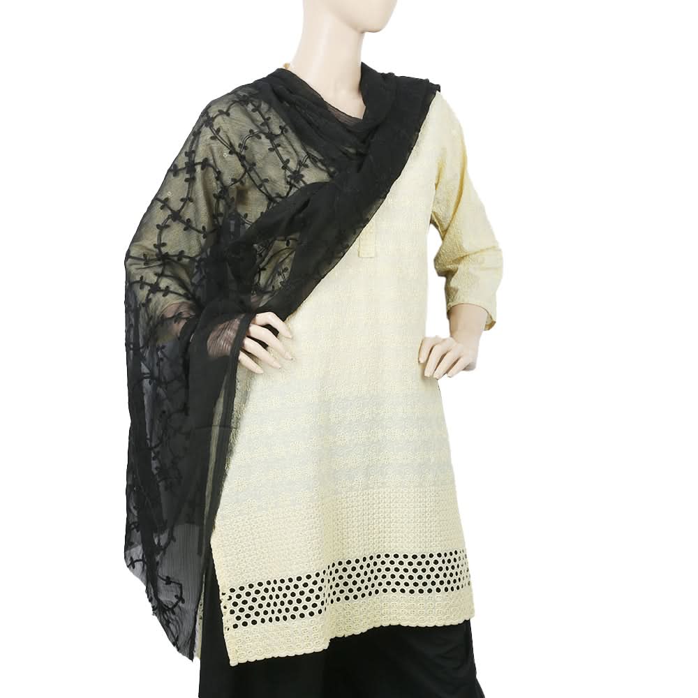 Women's Embroidered Dupatta - Black, Women, Dupatta, Chase Value, Chase Value