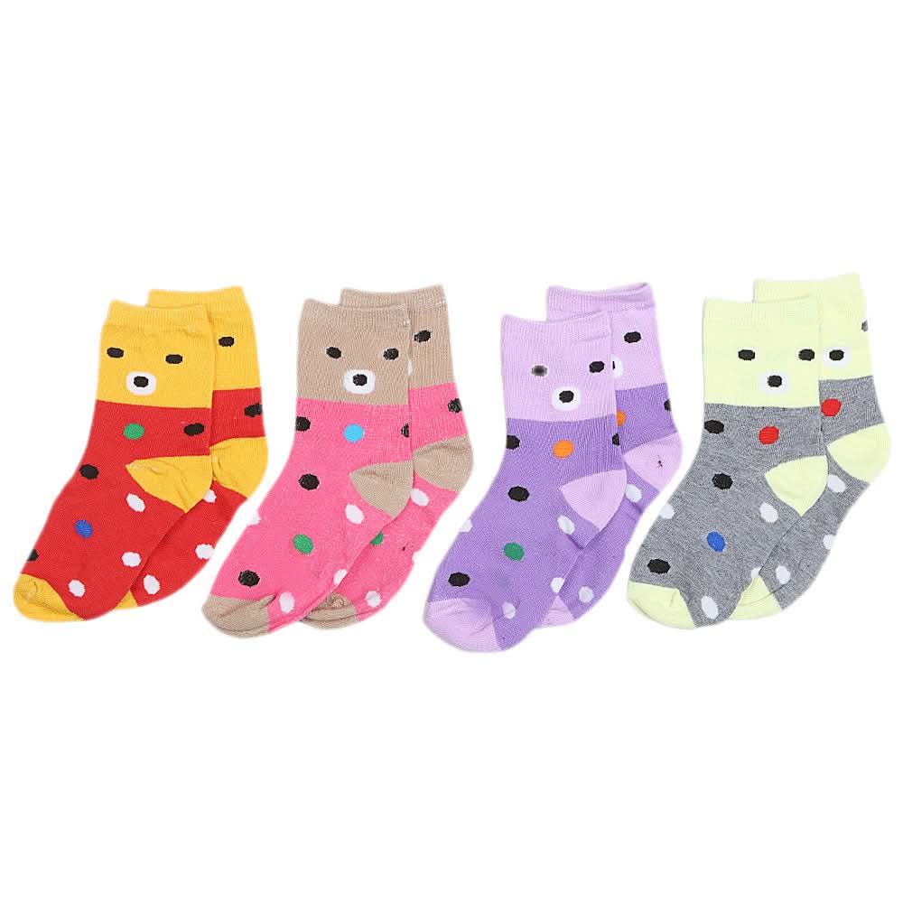 Girls Socks Pack Of 4 - Multi, Kids, Girls Socks, Chase Value, Chase Value