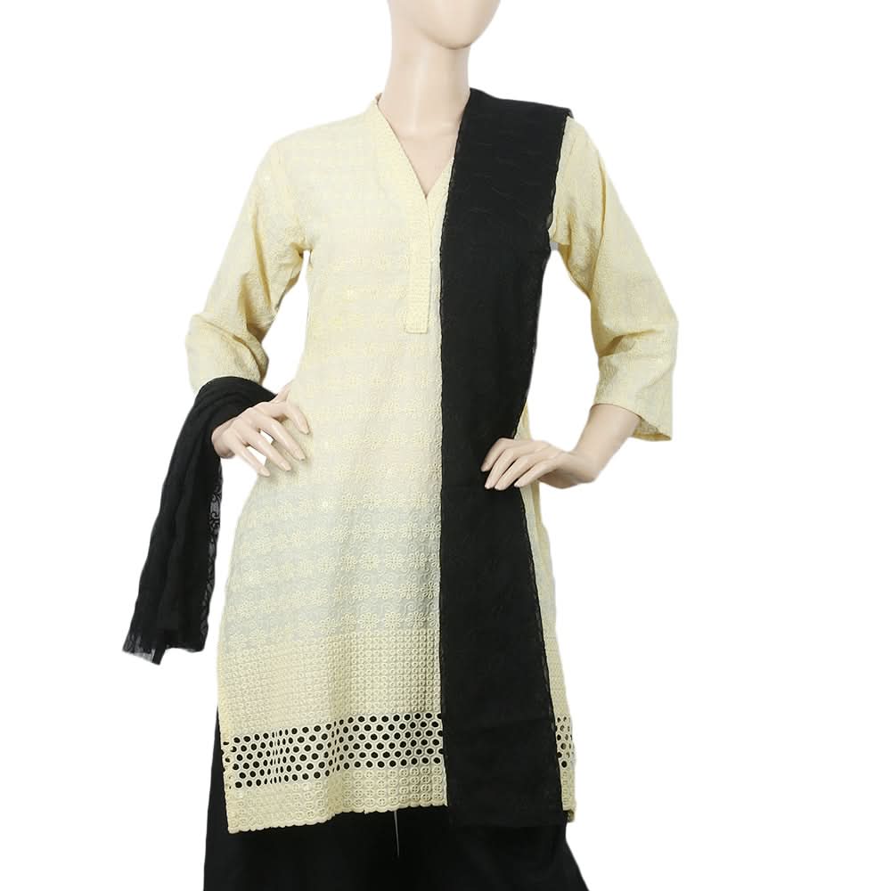 Women's Embroidered Dupatta - Black, Women, Dupatta, Chase Value, Chase Value